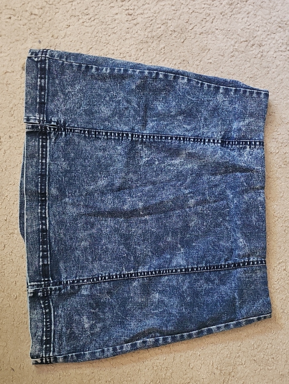 Women’s Acid-Wash Blue Bootcut Denim Skirt
